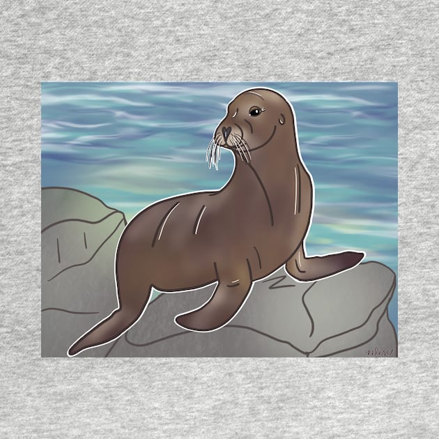 California Sea Lion by eeliseart